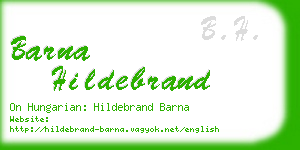 barna hildebrand business card